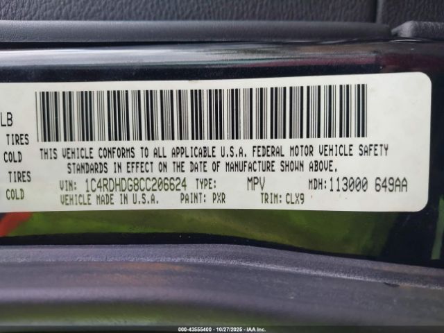 2012 DODGE DURANGO 1C4RDHDG8CC206624 Photo 8