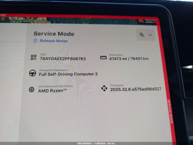 2023 TESLA MODEL Y 7SAYGAEE2PF606763 Photo 6