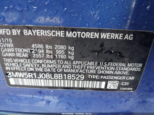 2020 BMW 330I 3MW5R1J08L8B18529 Photo 8
