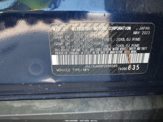 2023 MITSUBISHI OUTLANDER JA4J3UA88PZ056565 Photo 8