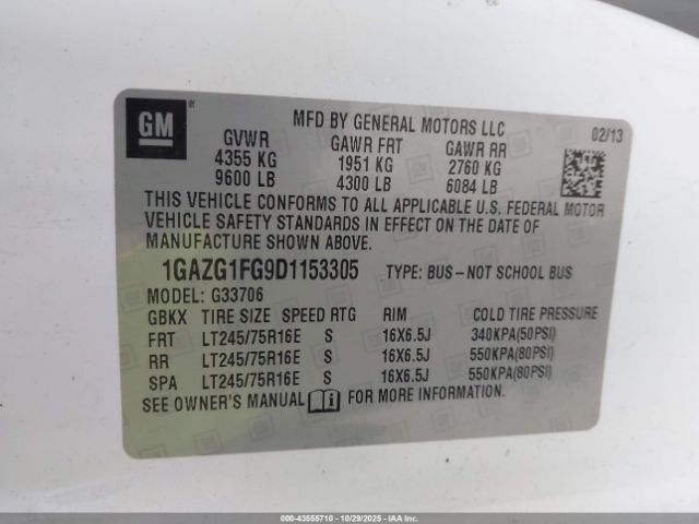 2013 CHEVROLET EXPRESS 3500 1GAZG1FG9D1153305 Photo 8