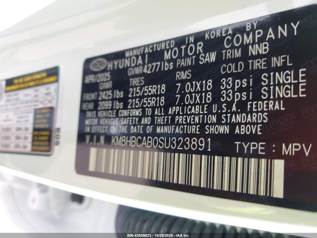 Hyundai Kona Sel 2025 KM8HBCAB0SU323891 Image 9