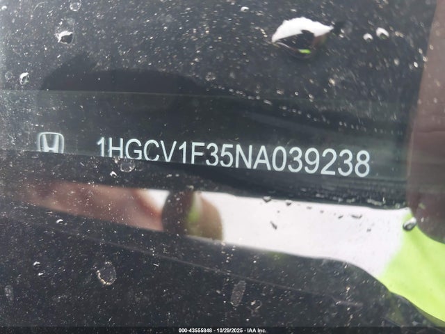 Продажа на аукционе авто 2022 Honda Accord Sport, vin: 1HGCV1F35NA039238, номер лота: 43555848