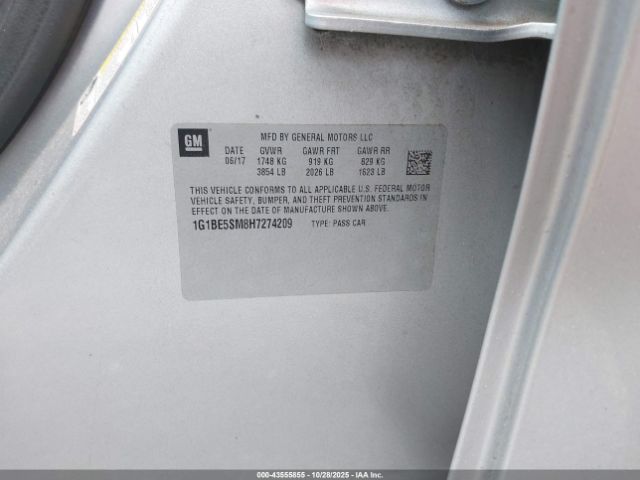 2017 CHEVROLET CRUZE 1G1BE5SM8H7274209 Photo 8