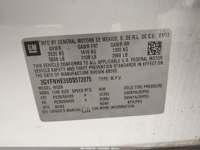 2013 CADILLAC SRX 3GYFNHE39DS572075 Photo 8
