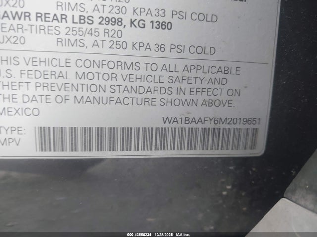 2021 AUDI Q5 WA1BAAFY6M2019651 Photo 8