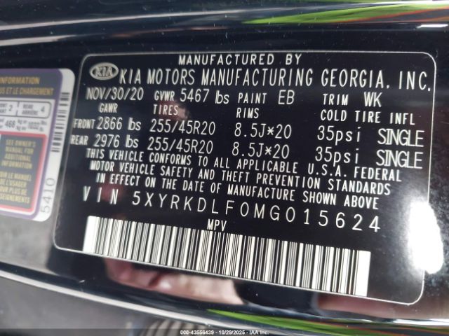 2021 KIA SORENTO 5XYRKDLF0MG015624 Photo 8