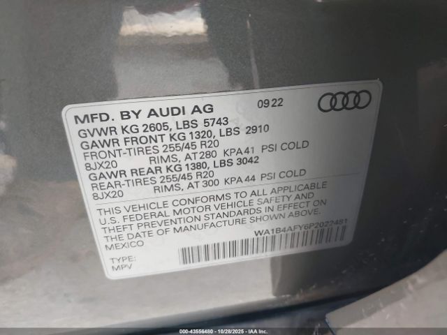 2023 AUDI SQ5 WA1B4AFY6P2022481 Photo 8