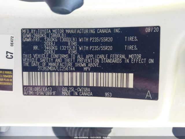 2020 LEXUS RX 350 2T2HZMDA7LC256144 Photo 8