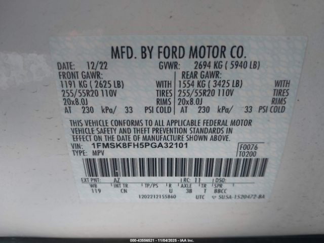 2023 FORD EXPLORER 1FMSK8FH5PGA32101 Photo 8