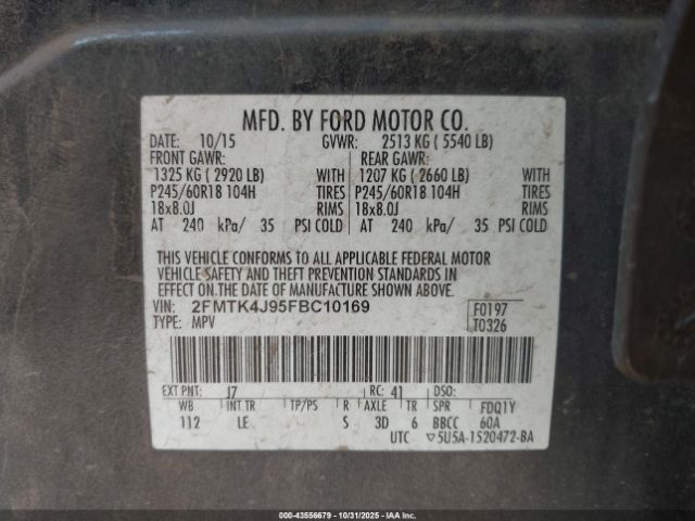 2015 FORD EDGE 2FMTK4J95FBC10169 Photo 8