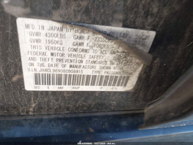 2008 ACURA TSX JH4CL96908C008915 Photo 8