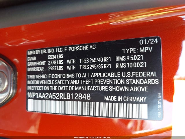 2024 PORSCHE MACAN WP1AA2A52RLB12848 Photo 8