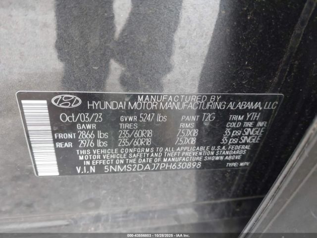 2023 HYUNDAI SANTA FE 5NMS2DAJ7PH630898 Photo 8