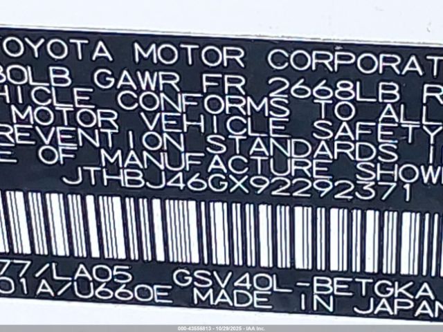 2009 LEXUS ES 350 JTHBJ46GX92292371 Photo 8