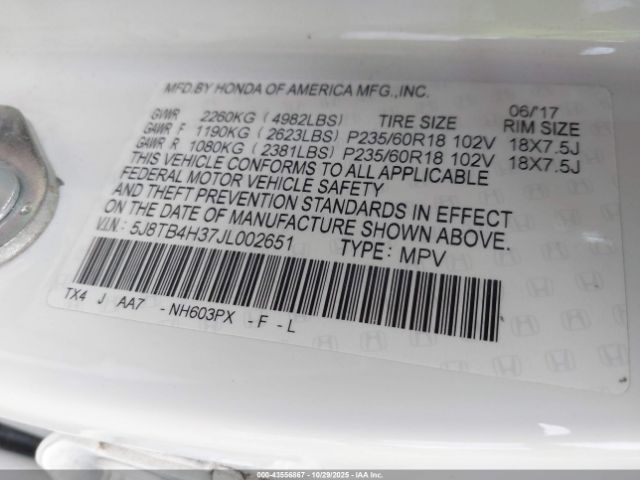 2018 ACURA RDX 5J8TB4H37JL002651 Photo 8