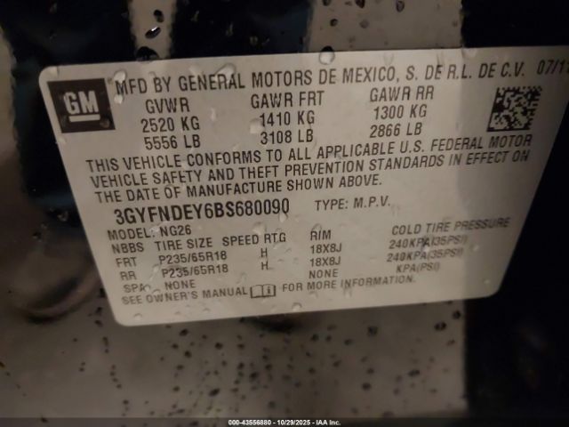 2011 CADILLAC SRX 3GYFNDEY6BS680090 Photo 8