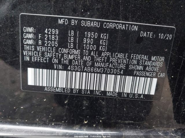 2021 SUBARU IMPREZA 4S3GTAB66M3703054 Photo 8