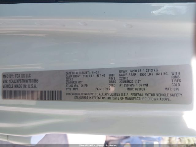 2021 JEEP WRANGLER 4XE 1C4JJXP67MW781865 Photo 8