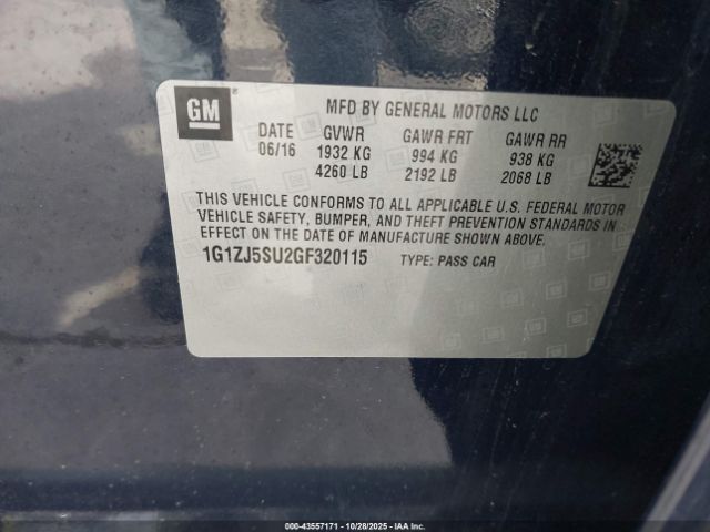 2016 CHEVROLET MALIBU HYBRID 1G1ZJ5SU2GF320115 Photo 8