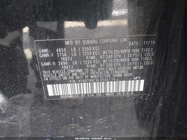 4S4BTANC9L3145710 Subaru Outback Limited