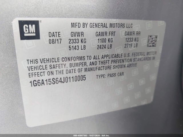 2018 CADILLAC CTS-V 1G6A15S64J0110005 Photo 8