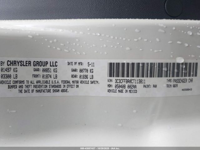 2012 FIAT 500 3C3CFFBR0CT113811 Photo 8