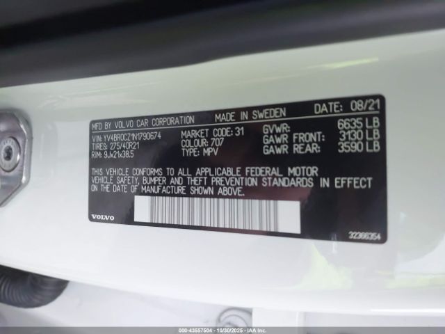 2022 VOLVO XC90 RECHARGE PLUG-IN HYBRID YV4BR0CZ1N1790674 Photo 8