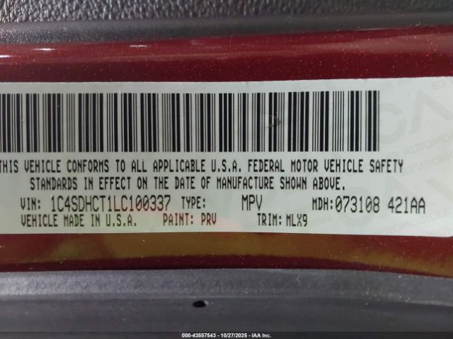 2020 DODGE DURANGO 1C4SDHCT1LC100337 Photo 8