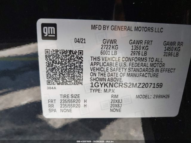2021 CADILLAC XT5 1GYKNCRS2MZ207159 Photo 8