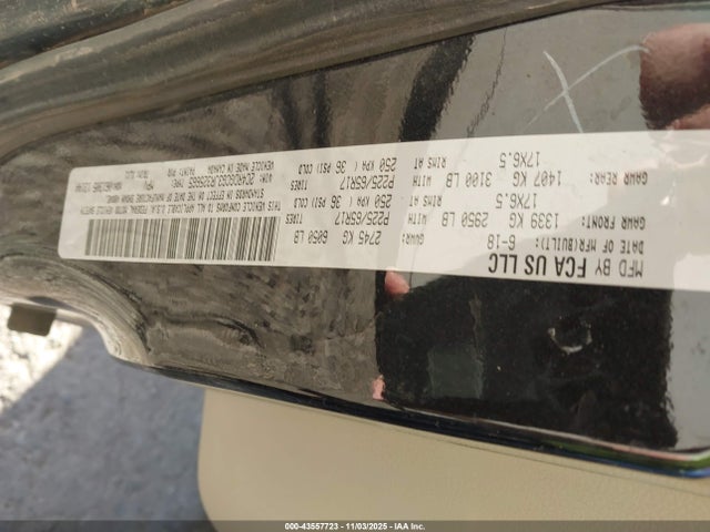 Продажа на аукционе авто 2018 Dodge Grand Caravan Sxt, vin: 2C4RDGCG3JR325665, номер лота: 43557723