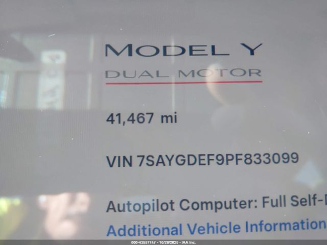 2023 TESLA MODEL Y 7SAYGDEF9PF833099 Photo 6