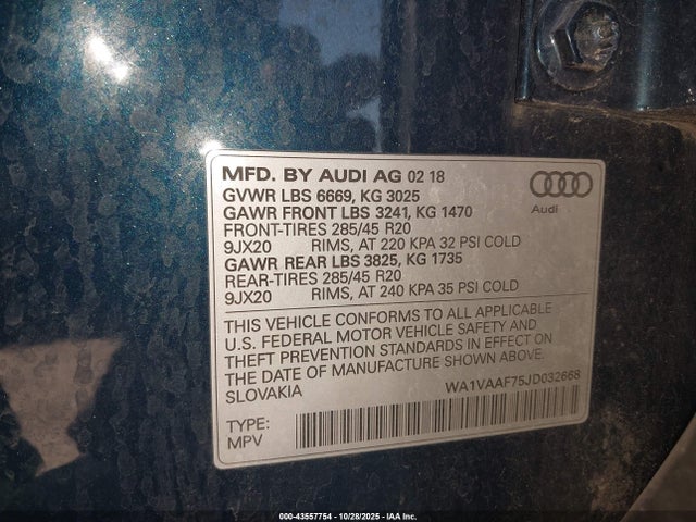 2018 AUDI Q7 WA1VAAF75JD032668 Photo 8