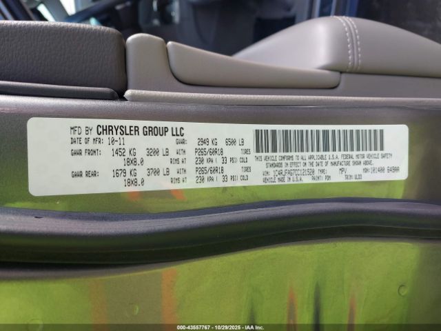 2012 JEEP GRAND CHEROKEE 1C4RJFAG7CC121520 Photo 8