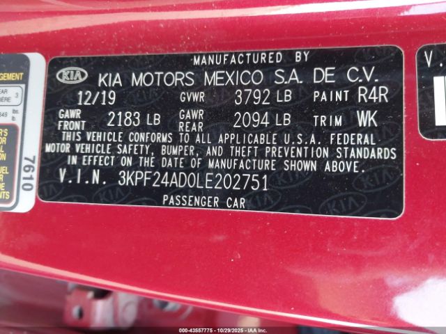 2020 KIA FORTE 3KPF24AD0LE202751 Photo 8