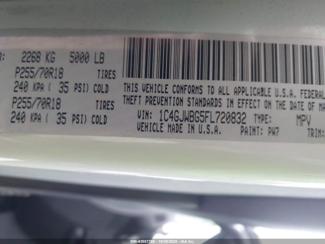 2015 JEEP WRANGLER 1C4GJWBG5FL720832 Photo 8