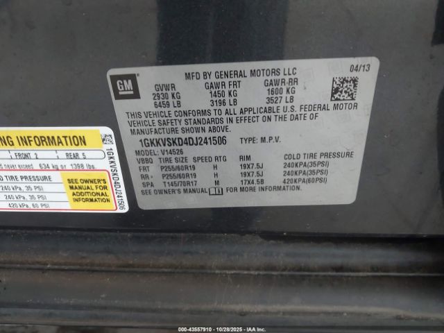 2013 GMC ACADIA 1GKKVSKD4DJ241506 Photo 8