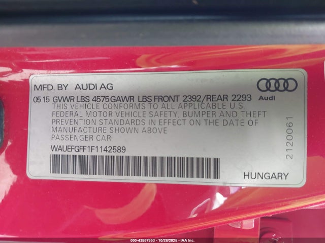2015 AUDI A3 WAUEFGFF1F1142589 Photo 8