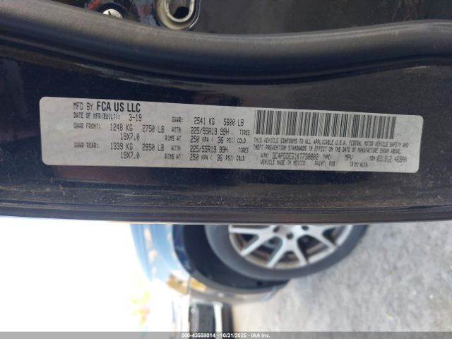 2019 DODGE JOURNEY 3C4PDDEG1KT738802 Photo 8