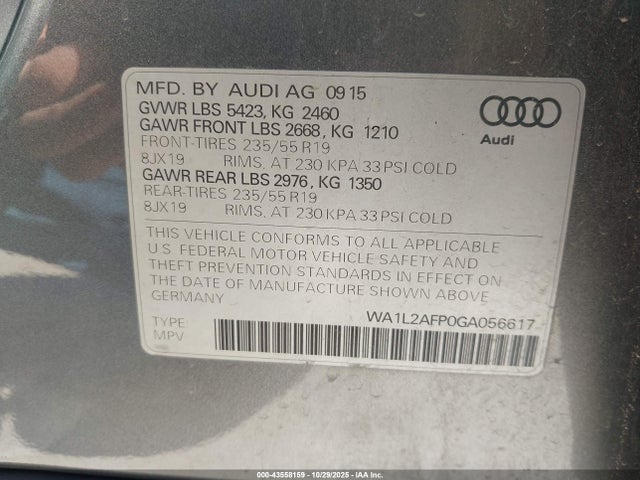 2016 AUDI Q5 WA1L2AFP0GA056617 Photo 8