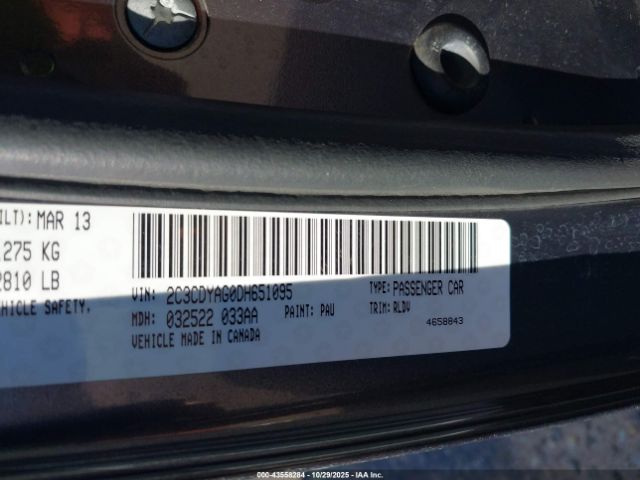 2013 DODGE CHALLENGER 2C3CDYAG0DH651095 Photo 8