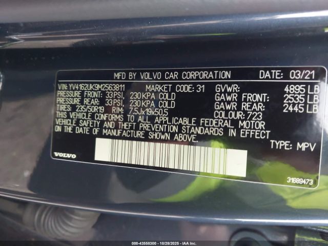 2021 VOLVO XC40 YV4162UK9M2563811 Photo 8