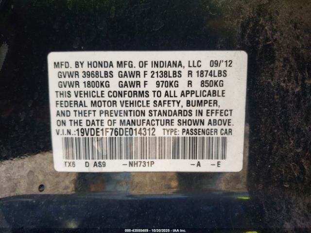 2013 ACURA ILX 19VDE1F76DE014312 Photo 8