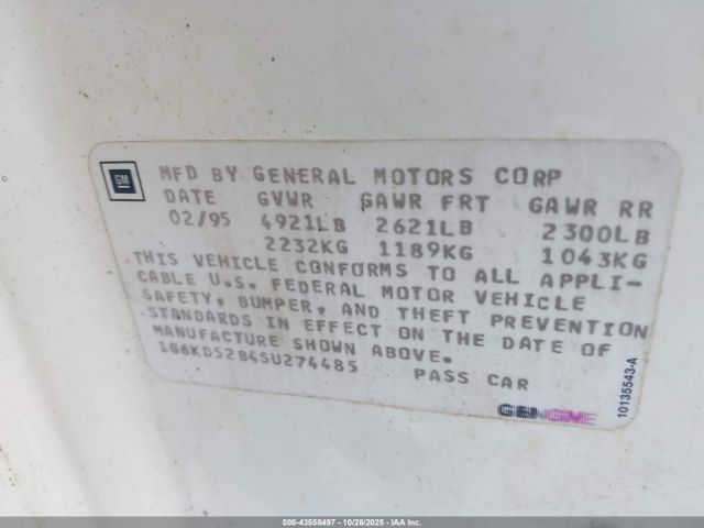 1995 CADILLAC DEVILLE 1G6KD52B4SU274485 Photo 8