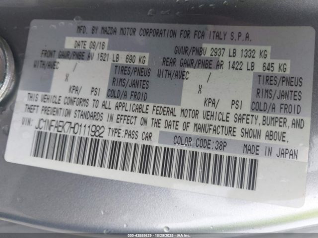 2017 FIAT 124 SPIDER JC1NFAEK7H0111982 Photo 8