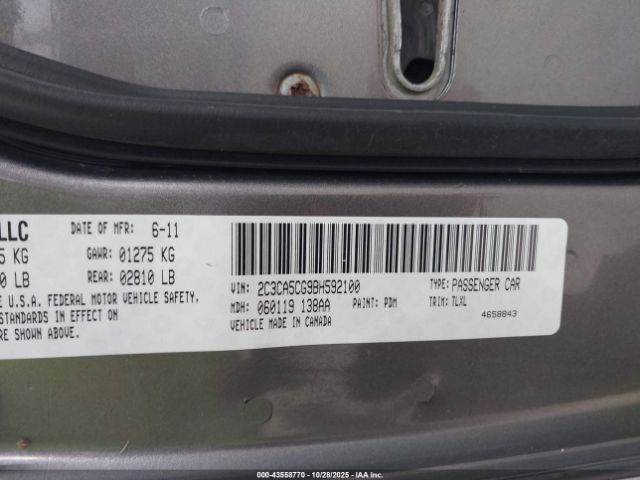 2011 CHRYSLER 300 2C3CA5CG9BH592100 Photo 8