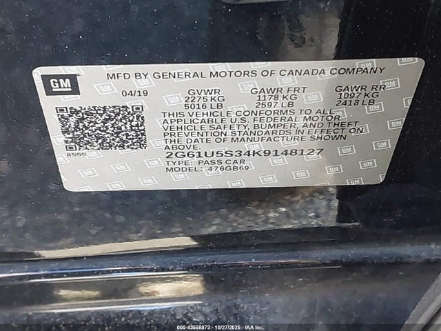 2019 CADILLAC XTS 2G61U5S34K9148127 Photo 8