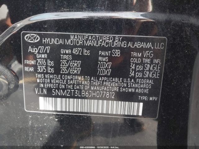 2018 HYUNDAI SANTA FE SPORT 5NMZT3LB6JH077812 Photo 8