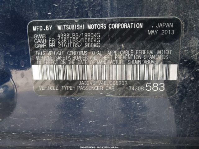 2014 MITSUBISHI LANCER JA32V6FV4EU005202 Photo 8