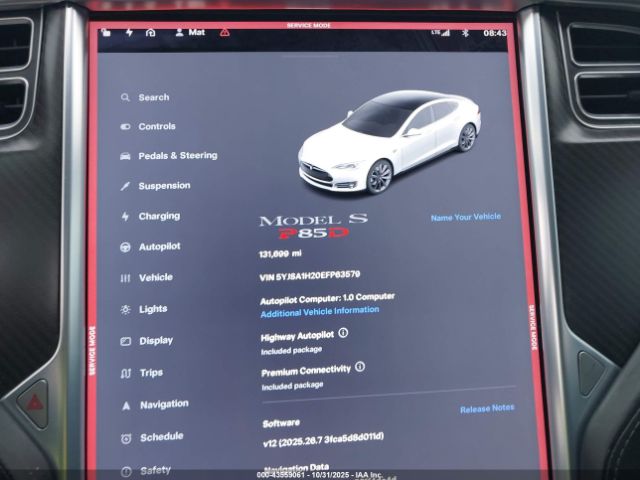 2014 TESLA MODEL S 5YJSA1H20EFP63579 Photo 6